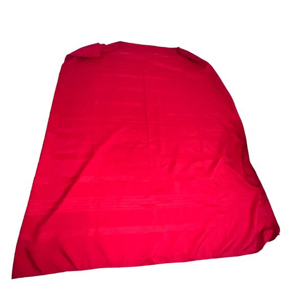 Red Holiday Tablecloth – Oblong, Fits 10–12 Seat Table (60” x 102”) - Picture 4 of 13